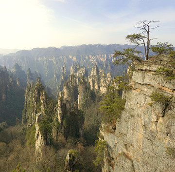 张家界天子山御笔峰全景图