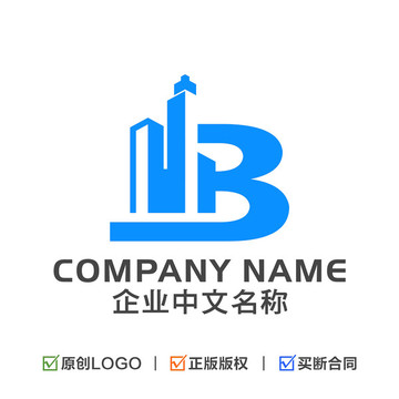 字母HB地产LOGO