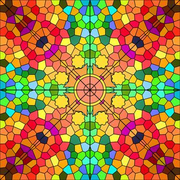 多彩染色玻璃漸變抽象幾何背景