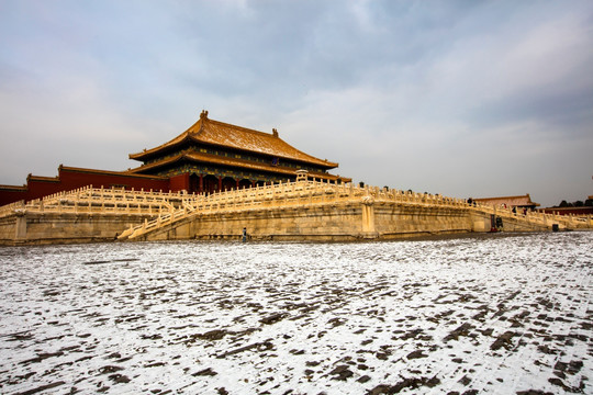 故宫太和殿雪景