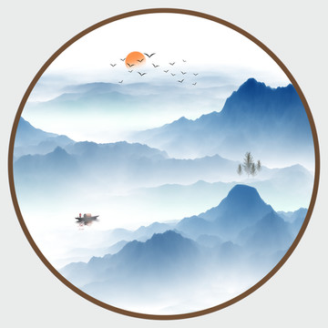 新中式意境山水裝飾畫