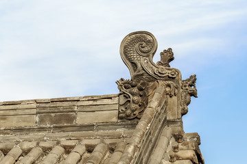 平遥双林寺古建筑脊刹鸱吻