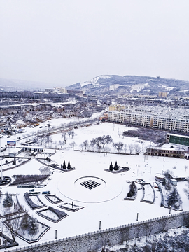 关中大地雪景