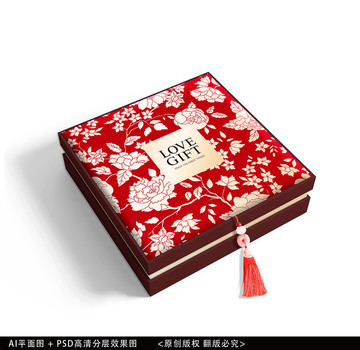 中国红包装设计平面图