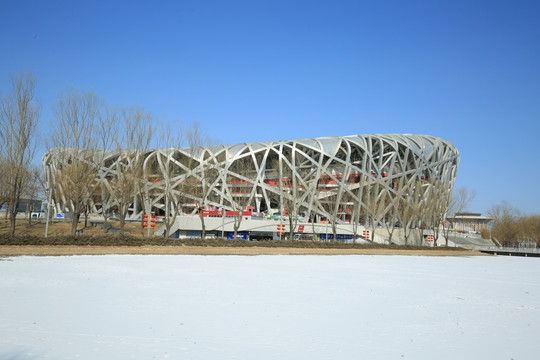 国家体育场鸟巢雪景