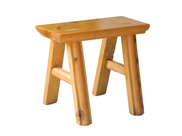 中式实木小板凳抠图白底白背景