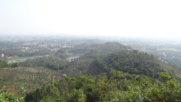 俯视山林风景