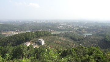 俯视山林风景