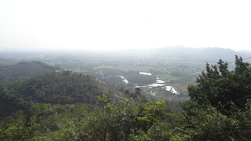 俯视山林风景