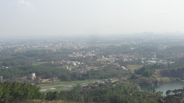 俯视山林风景