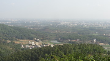 俯视山林风景