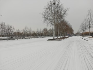 路上雪景