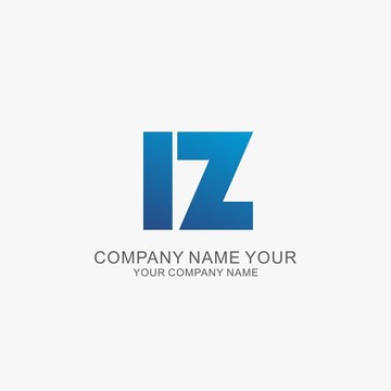 字母IZ标志logo设计