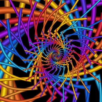 五彩螺旋花纹图案