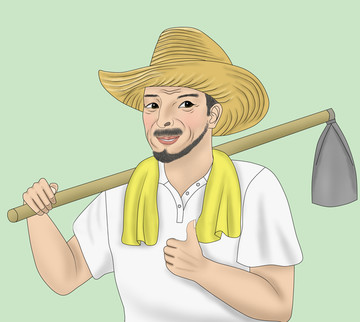 扛鋤頭的農(nóng)民