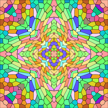 多彩染色玻璃漸變抽象幾何背景