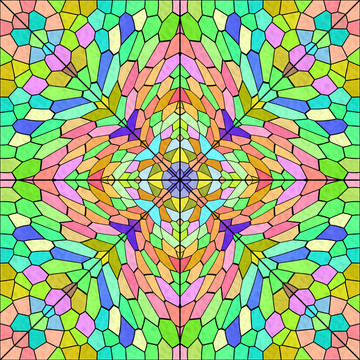 多彩染色玻璃漸變抽象幾何背景