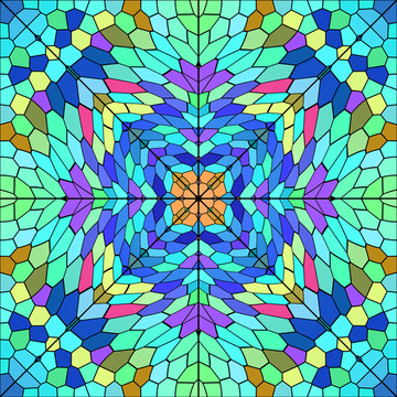 多彩染色玻璃漸變抽象幾何背景