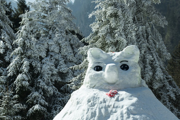 毕棚沟风光雪人