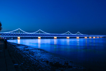 鸭绿江大桥夜景