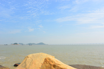 珠海九州岛及港珠澳大桥远景