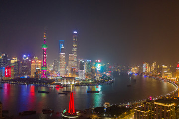 航拍上海夜景36