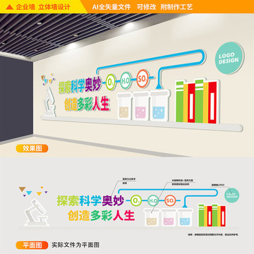 化學(xué)實(shí)驗(yàn)室科學(xué)文化立體墻