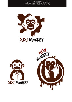 猴子卡通图案设计