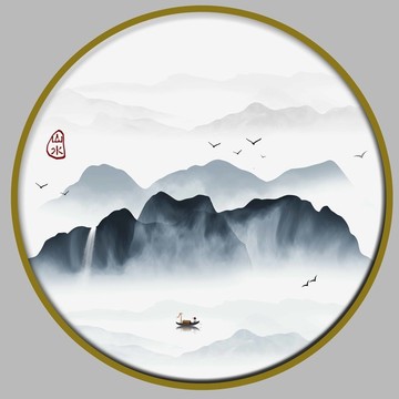 禅意山水画