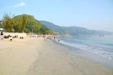 官湖海滩沙滩风景