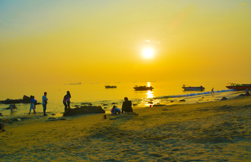 黄昏海滩风景