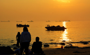 黄昏海滩风景