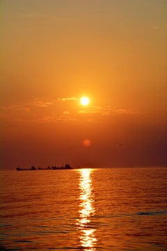 海上夕阳风景