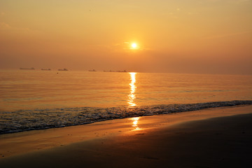 海上夕阳风景