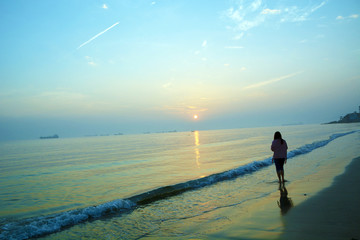 海边夕阳风景