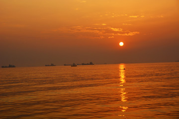 海边夕阳风景