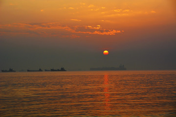 海上夕阳风景