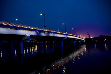 深圳湾桥梁夜景