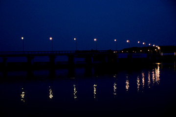 深圳湾桥梁夜景