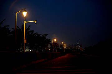 深圳湾道路夜景