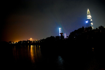 深圳湾夜景灯光