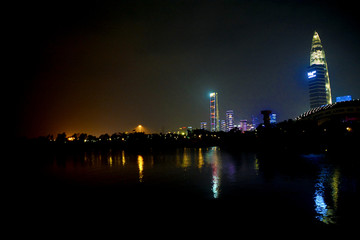 深圳湾夜景灯光