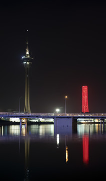 澳门塔夜景