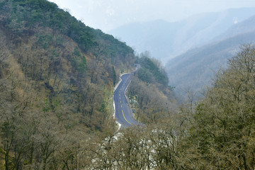 泰山的山间公路