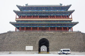 北京正阳楼雪景