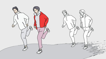運(yùn)動(dòng)服線(xiàn)描效果圖