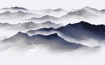 抽象意境山水畫