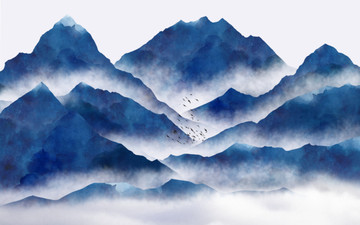 新中式意境水墨山水畫