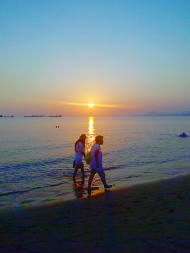 海边夕阳风景