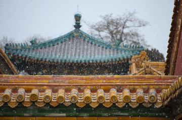 北京故宫冬日雪景